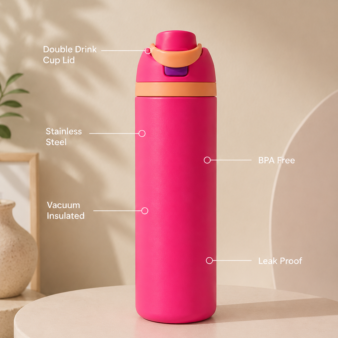 Premium Insulated Stainless Steel Water Bottle (960 ml) thumbnail 2