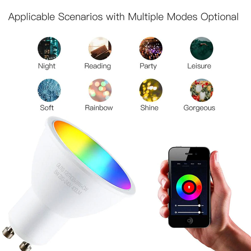 5W Wi-Fi Smart LED Bulb (GU10, RGB + White) thumbnail 2