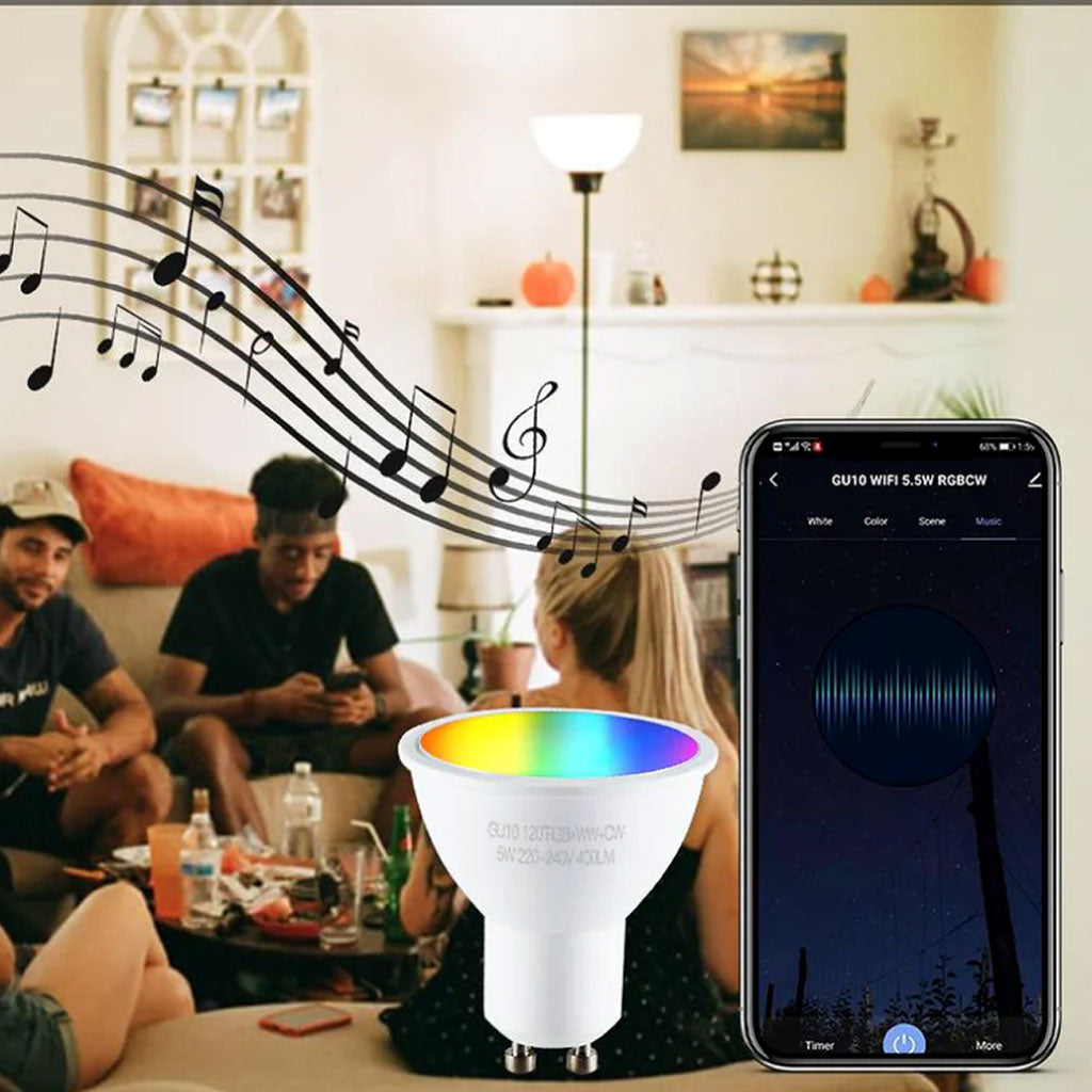 5W Wi-Fi Smart LED Bulb (GU10, RGB + White)